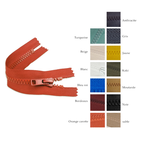 Fermeture éclair 40 Cm écru – Maille Métal Fine, Non Séparable, Pour Couture